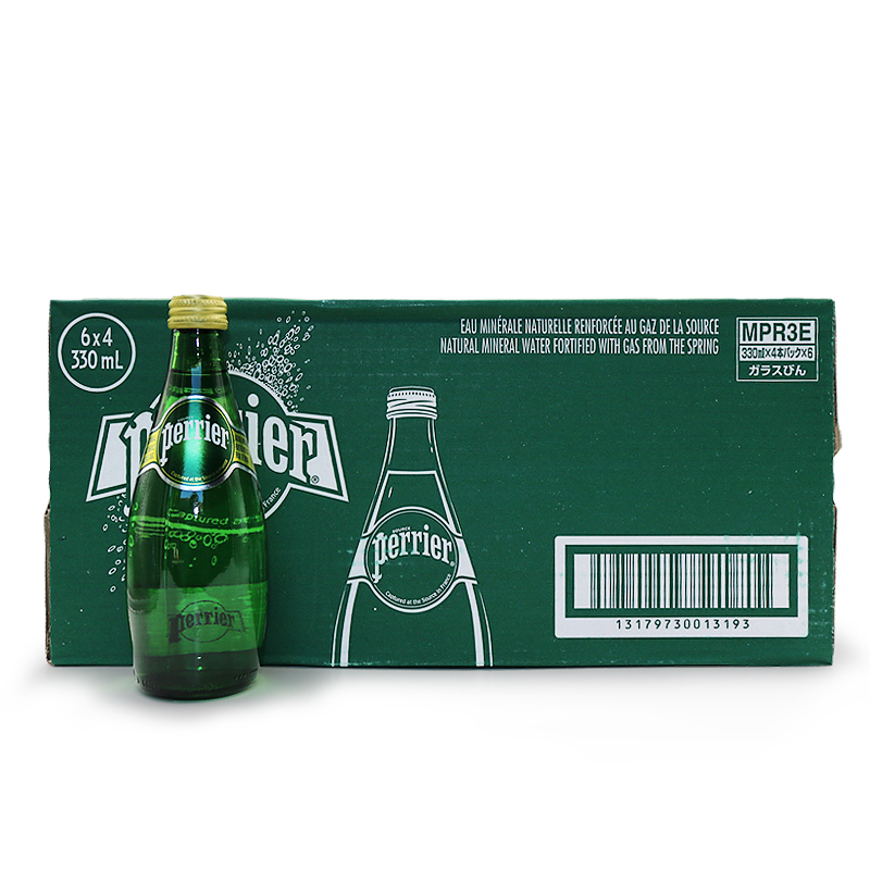 Perrier France with gas natural mineral water 330ml * 24 bottles of Paris water original taste Jiang Zhejiang 