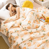 Cold sensation Summer quilted with cool air conditioning by a single cartoon soft and summer cool by double machine washable and thin quilt Spring and autumn quilt core