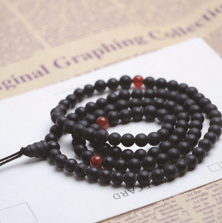 108 natural stone needle Buddha beads handstring bead diameter 8mm health care stone hand strings male and female multiple layers