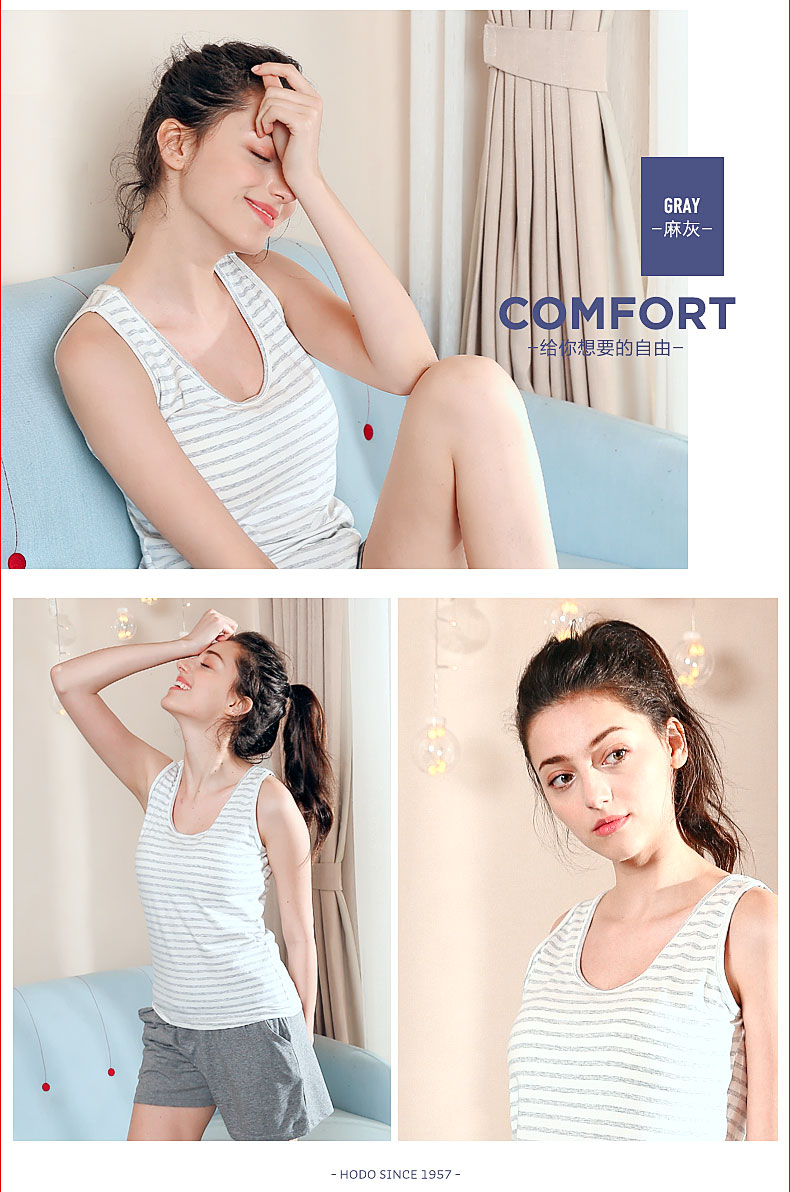 Áo khoác lửng nữ sọc đỏ cotton mỏng với áo ngực chạm đáy áo hè không viền quần lót miễn phí mặc áo ngực shop đồ lót