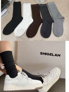 Socks Similar to Those Worn by a Certain Actor, Mid-Calf Slouch Socks, European Style Women's Socks Made of Pure Cotton