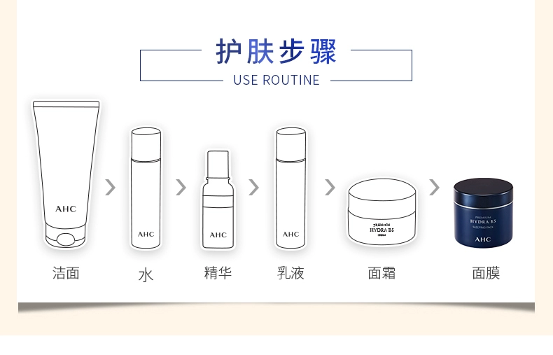 [Watsons] AHC Korea B5 hyaluronic acid hydrat hóa mặt nạ ngủ không rửa hydrat hóa sửa chữa ban đêm - Mặt nạ