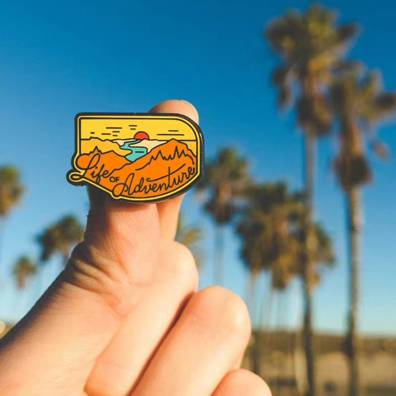 American Independent Designer Travel Creative Retro Personality Metal Badges Ins and America Cute Bag Trinkets-Taobao