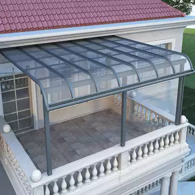 Aluminum alloy canopy balcony sunshade PC board courtyard terrace shed Villa courtyard canopy outdoor door awning