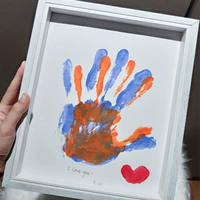 Светло -синяя фоторамка + прозрачная рамка не содержит бумаги и пигмент