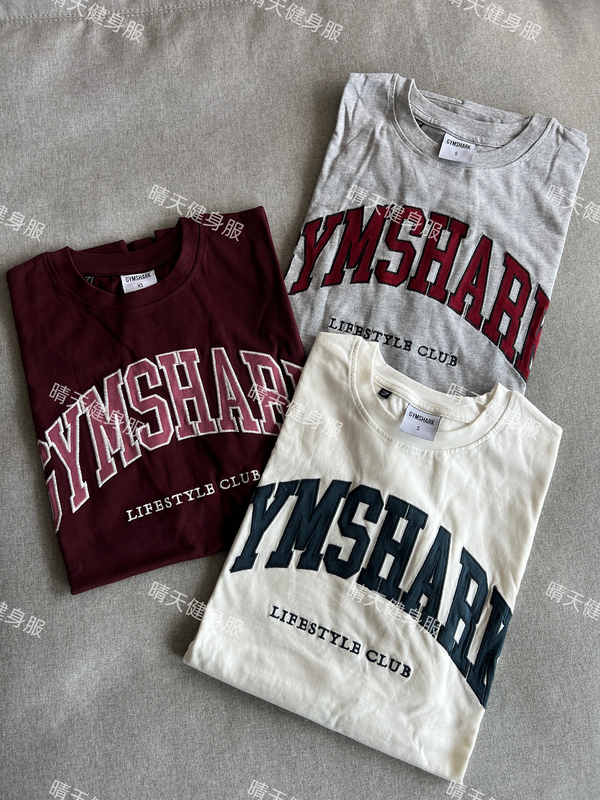 Gymshark Genuine Letter Print Loose Fit Fitness Sports Casual Large T-Shirt Collegiate Graphic t