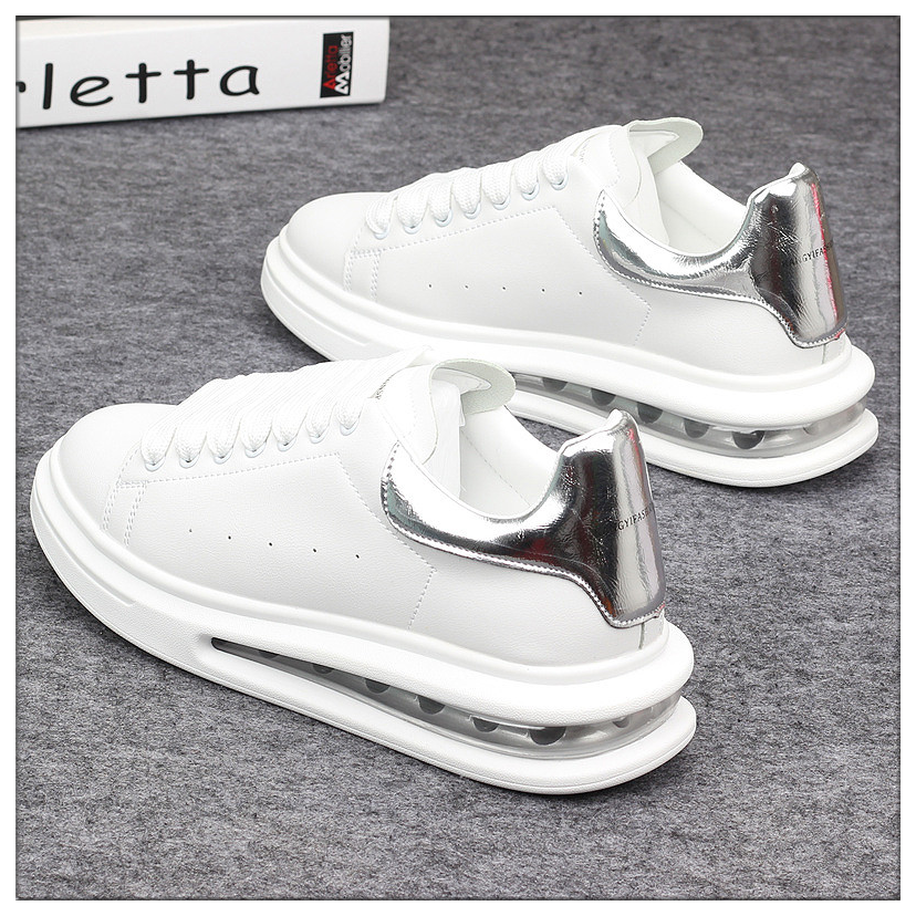 Couple small white shoes air cushion men and women casual sneakers trend men's shoes Korean version thick bottom increased all-match sports shoes new