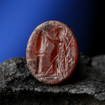 Ancient Roman wine red red jade medullary sacrificial subject seal of the ring