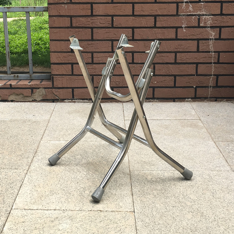 Simple folding table leg bracket Iron table foot shelf Folding table