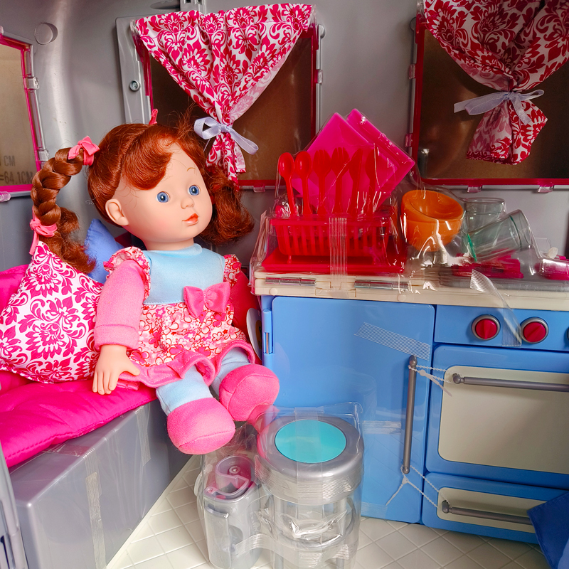 Large Play House Furniture Props Toy Dolls 35-48cm Scene Rv Pizza Shop Swing Pet Hospital