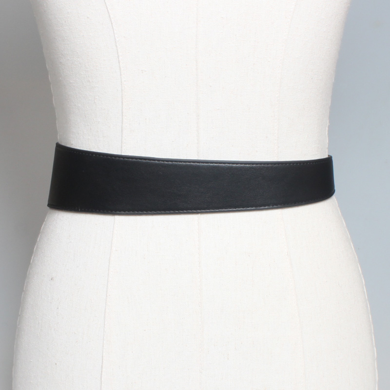 Noir Taille De Seal Femmes Large Ceinture Tout-match Décoratif Costume Manteau Robe Corset Taille Usage Externe Simple Et Irrégulière Ceinture display picture 3