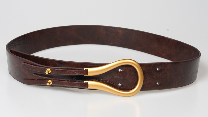 Fashion U-shaped Buckle Wide Belt display picture 6