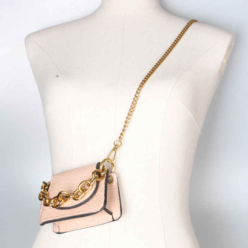 Retro Gold Chain Belt Waist Bag display picture 7