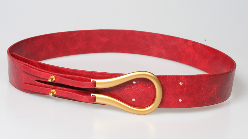 Fashion U-shaped Buckle Wide Belt display picture 8