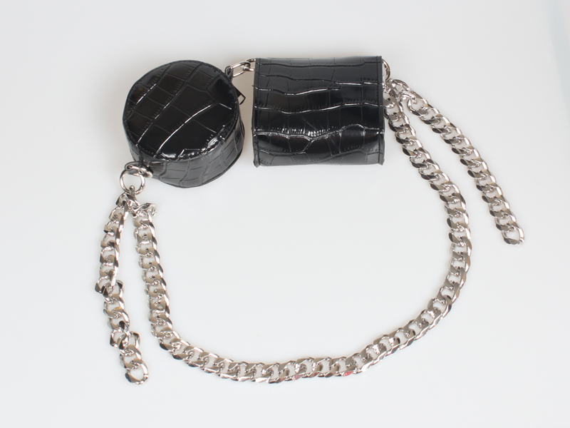 New Trendy Thin Chain Belt Twin Chest Bag Wholesale Nihaojewelry display picture 5