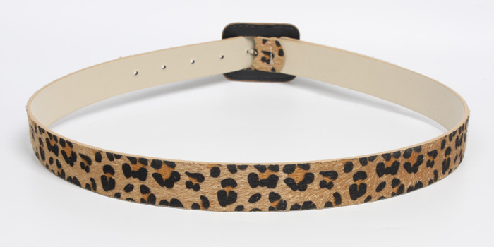 Korean Leopard Print Square Pin Buckle Belt display picture 4