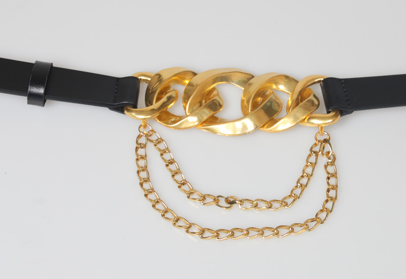 Fashion Gold Chain Large Buckle Belt display picture 4