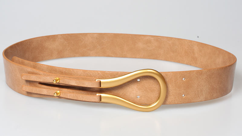 Fashion U-shaped Buckle Wide Belt display picture 9