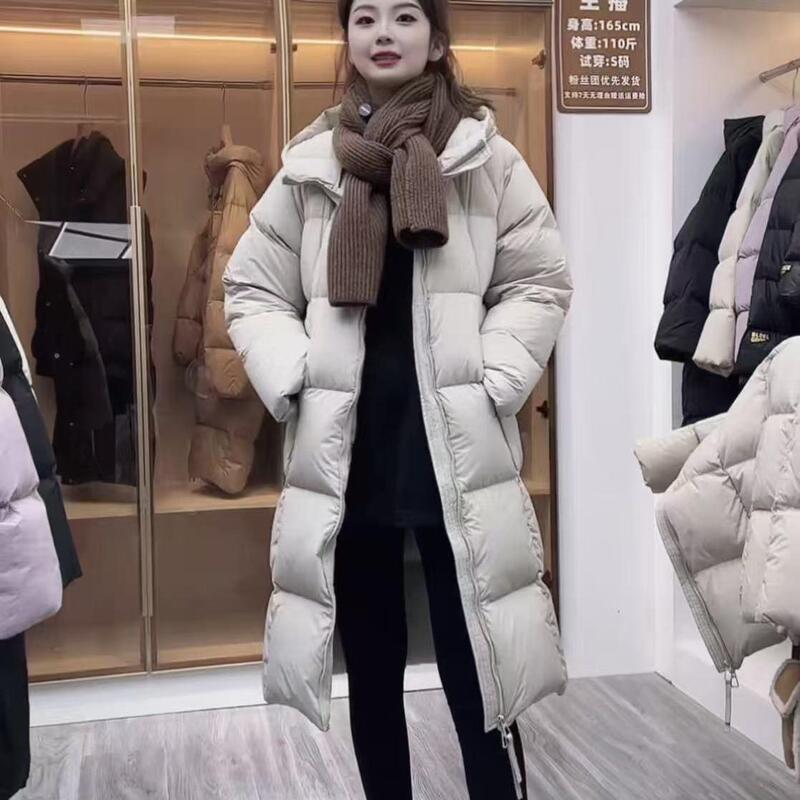Women's Long Hooded down Jacket, Trendy New Model 25-02