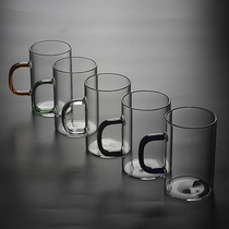 Thickened heat-resistant glass Milk Cup simple straight tube office Cup Tea Cup kung fu tea small coffee cup tea set