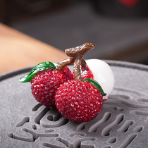 Douyin with color changing lychee tea pet ornaments boutique can raise creative personality gift tea play tea ceremony tea set accessories