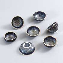 Jingdezhen tea set Tianmu Jianzhan tea cup kiln kung fu tea bowl owner ceramic tea cup tea cup single Cup