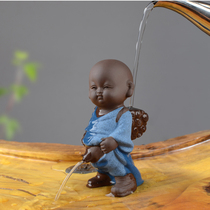 Creative boutique little urine child purple sand can raise purple sand spray tea pet ceramic little monk tea tea tea tray tea set accessories