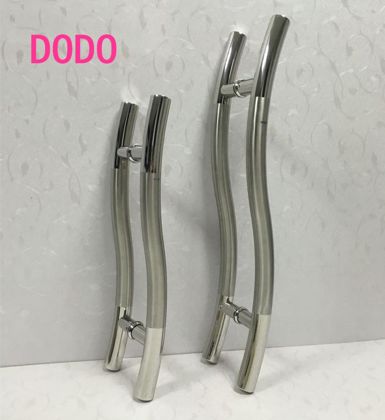 Type door handle Stainless Steel Door door Handle push-pull No frame with frame door handle shower room handle