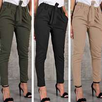 Thin Pants For Women High Waist Black Khaki Green Pant