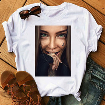 Women T Shirt Print Tee Shirt O-Neck Tops Tees Summe