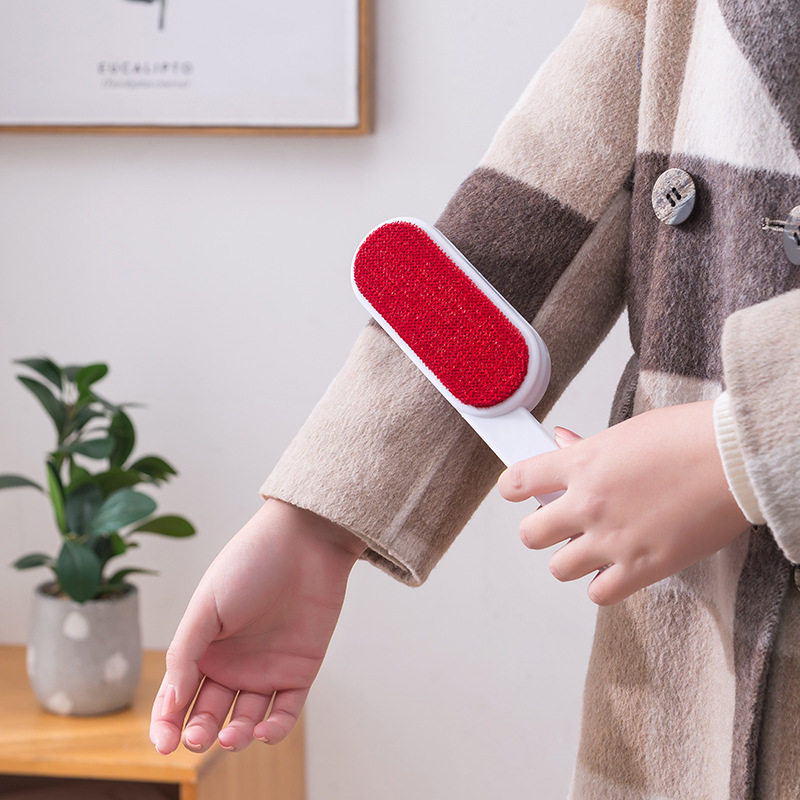Double-sided electrostatic brush clothing woolen coat dust brush bristle removal brush artifact household sticky hair removal brush