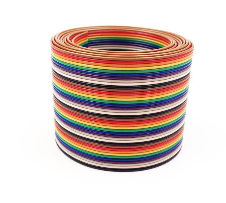 UL2651 UL2651 28awg Colour flat cable 1 27mm 10P 10P (10 lines) Colour pressure line 2 54mm 1 m