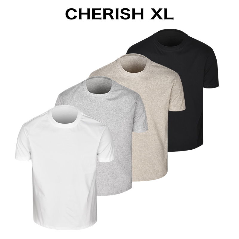 Crxl "Authentic Solona" Jiaer Short Sleeve T-Shirt for Men, Short Style/Cool and Breathable/Anti-Wrinkle and Stiff and Structured