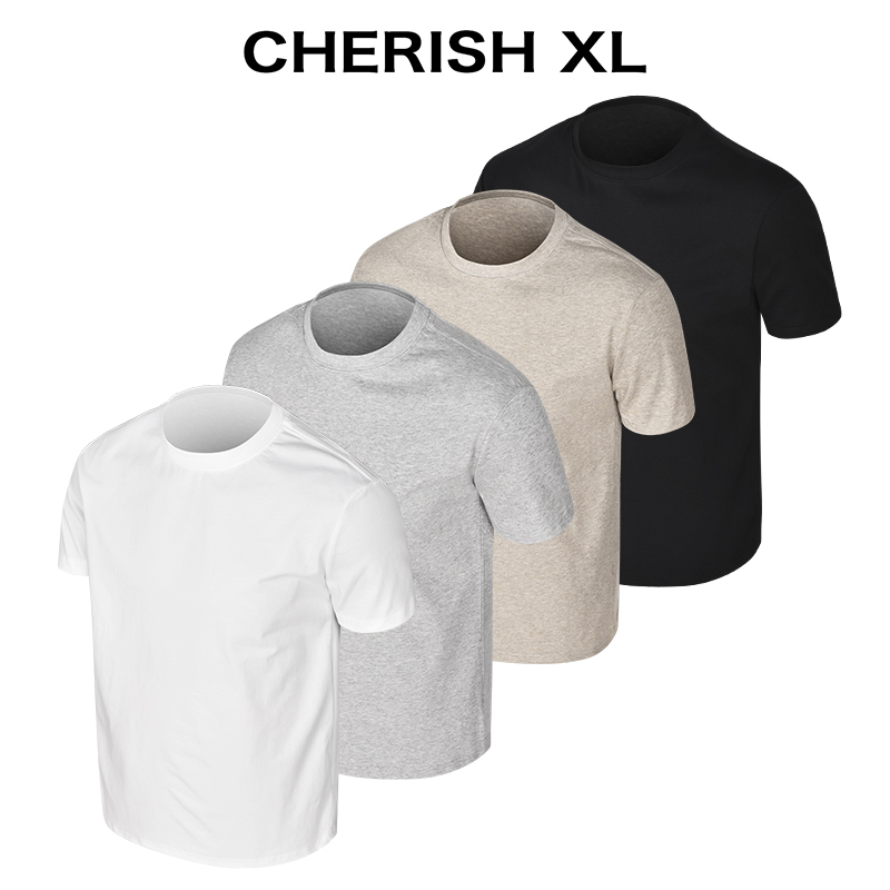 Crxl "Authentic Solona" Jiaer Short Sleeve T-Shirt for Men, Short Style/Cool and Breathable/Anti-Wrinkle and Stiff and Structured