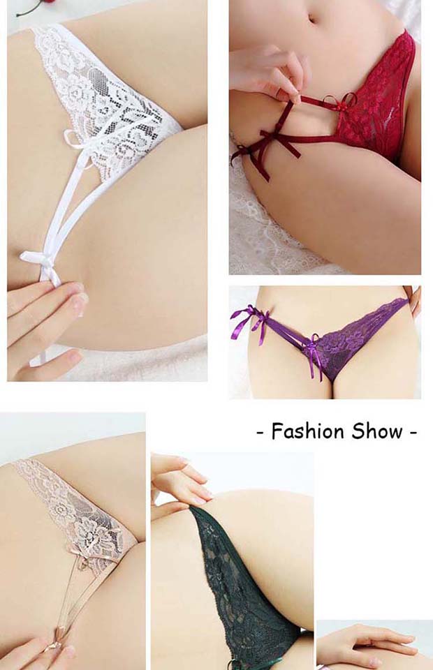 Eo thấp Nhật Bản trong suốt nóng bỏng quần lót dây thừng ren phụ nữ gợi cảm ren thongs hai bên quần lọt khe nam cotton