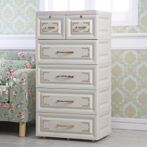 Cona European-style large drawer containing cabinet plastic lockers Children finishing cabinet Ikea Baby wardrobe Five bucket cabinets