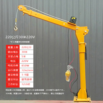 New car crane 2 tons 3T 220v household electric hoist hoist Cantilever crane small lifting truck lifting