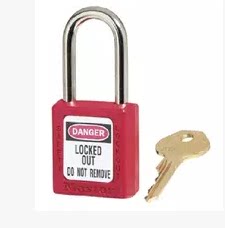 Original United States Masterlock Masterlock 410MCNRED Engineering Plastics Insulation Safety Padlock