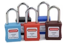 Safety padlock master key open type His514 nylon lock body 8 colors can be customized industrial safety lock padlock