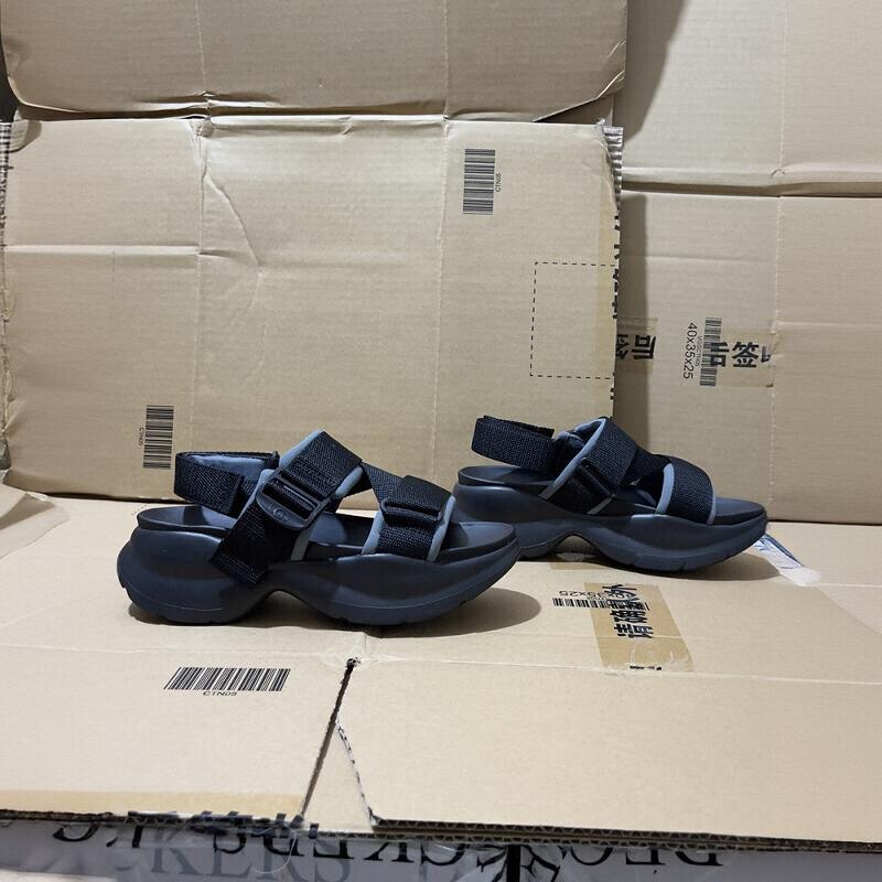 Ugg Women's Sandals, Genuine from the Store, Thick-Soled, Open-Toe, Velcro, Fashionable, Comfortable, Casual Shoes for Summer 1152687