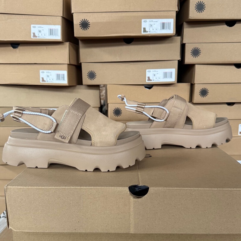 Ugg Women's Shoes, Genuine from the Store, Thick-Soled, Height-Increasing, Lightweight, Comfortable, Fashionable, Versatile Sandals for Summer 1156430