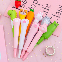 Decompression pen Creative cute super cute girl heart net red vent decompression pen Small pink pig cat claw slow rebound gel pen