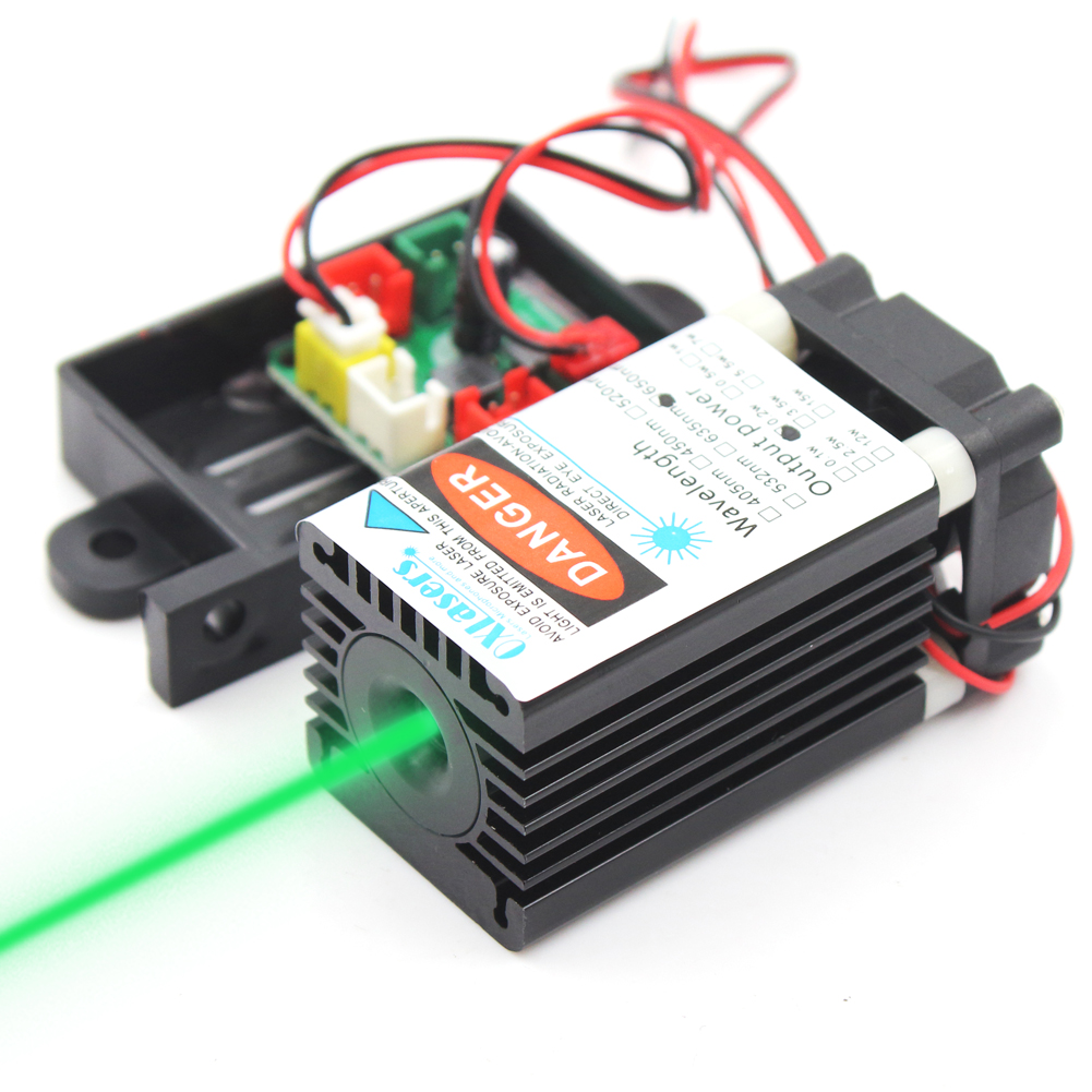 oxlasers 520nm 100mW green laser 515NM laser module rate escape room laser 12V