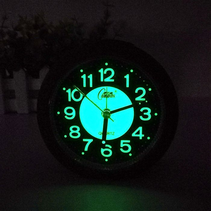 Conversation Premium Night Light Silent Alarm Clock Student Simple Bedroom Tip Alarm Clock Battery Office Small Fresh Alarm Clock