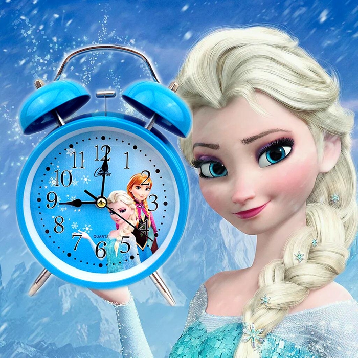 Cambus Children's Students Frozen Creative Cartoon Super Ring Mute Night Light Small Alarm Clock