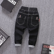 Boy Jeans Autumn Clothing Tide 2022 New Single Pants Fall Season Foreign Air Handsome Korean Version Sashimi Child Casual Pants