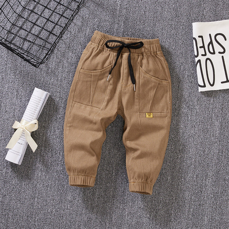 Children's clothing boys' casual pants 2022 autumn new trousers children's baby tooling foreign style children's pants trend