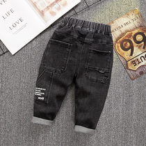 Boy Pants Children Jeans Spring Autumn 2022 New Korean version Ocean Gas Fall Childrens baby long pants tide