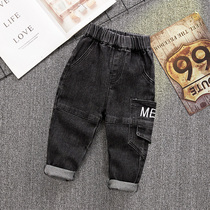 Boy Jeans Spring Autumn 2022 New Fall Children Long Pants Children Casual Pants Baby Loose Foreign Air Pants