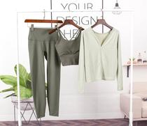 Matcha tone sports three-piece set professional quick-dry yoga dance equipment jump exercise gym dress woman comfortable and soft